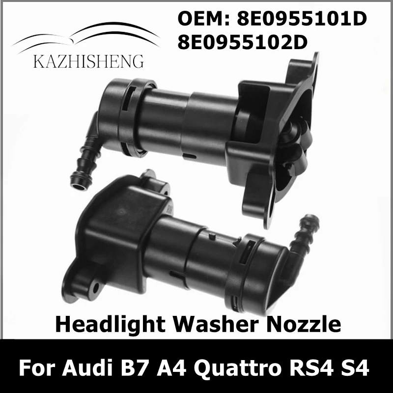 8E0955101D 8E0955102D 1Pair Headlight Washer Nozzle Headlamp Sprayer for Audi B7 A4 Quattro RS4 S4 8E0 955 101D 8E0 955 102D