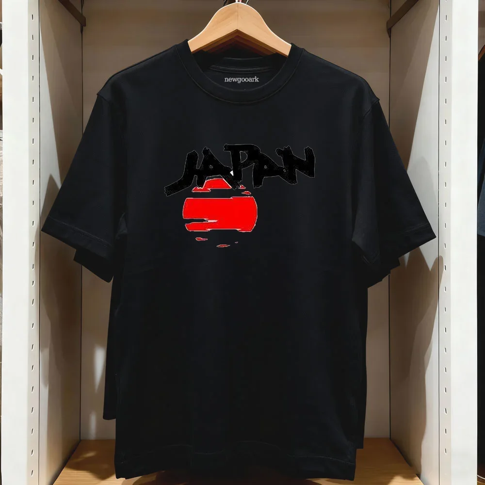 Japan Calligraphy T Shirt Men Women Harajuku Streetwear Red Rising Sun Graphic Tee Tokyo Urban Techwear Cotton Tops