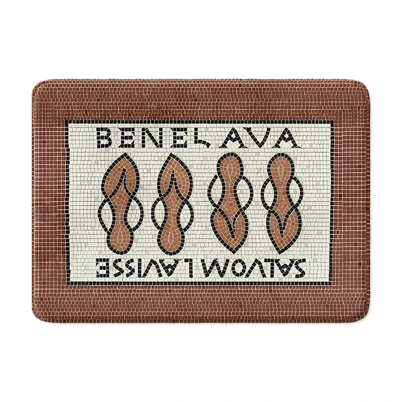 Aertemisi Bene Lava Salvom Lavisse Wash Well Bath Mat with Non Slip Base Absorbent Super Cozy Flannel Floor Rug Carpet