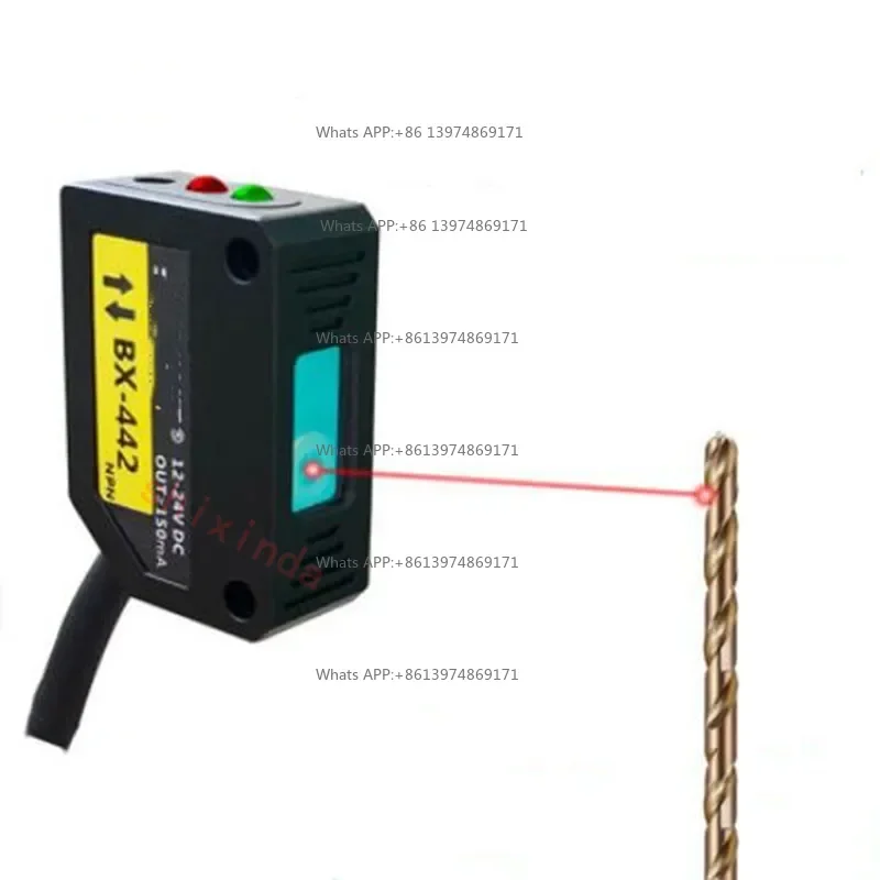 Square Diffuse Reflection   Sensor Photoelectric Switch Focusing Visible Light Small Spot Distance Adjustable Sensor