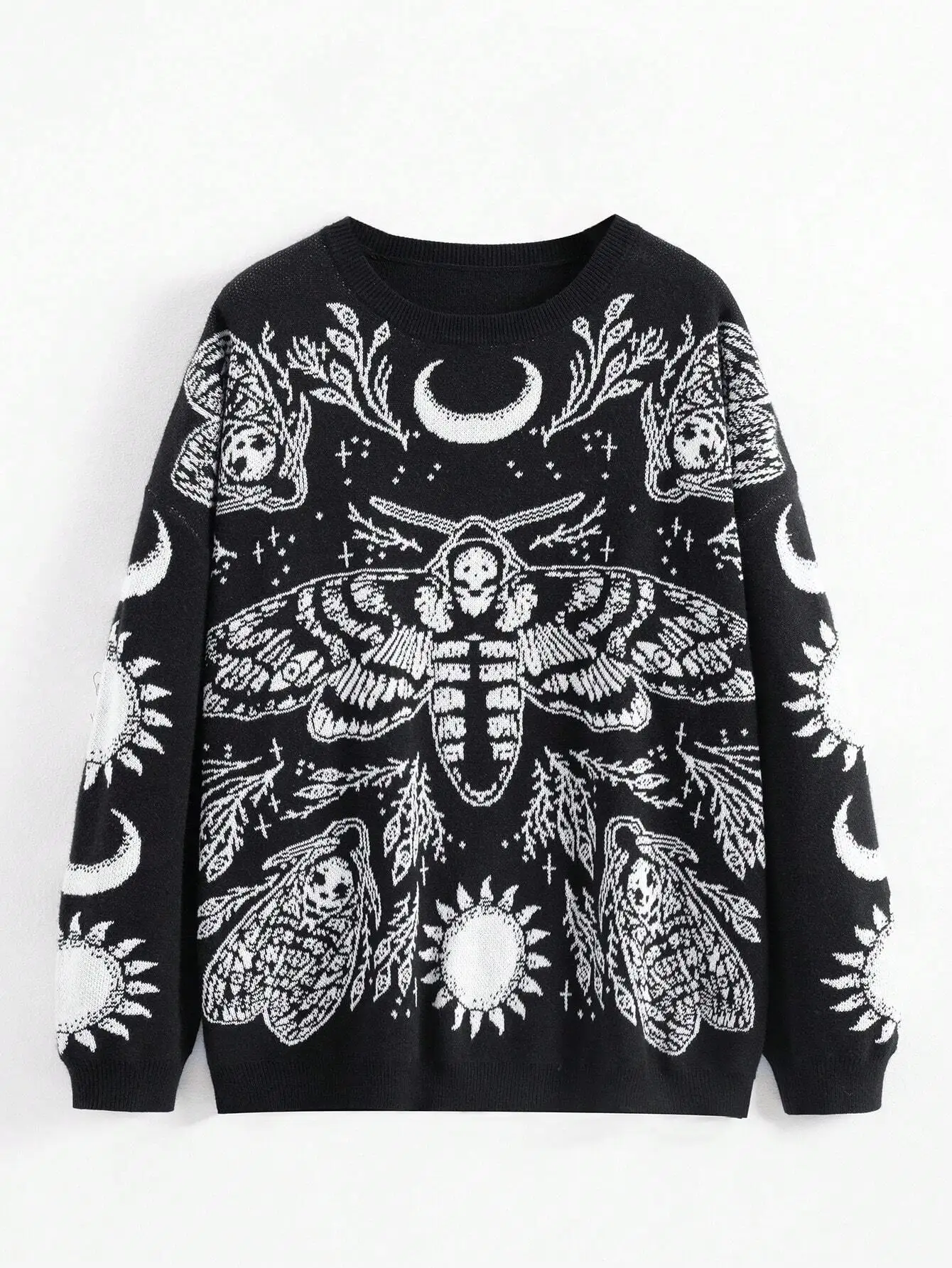 American animal jacquard natural element casual long sleeved autumn and winter unisex fashionable sweater