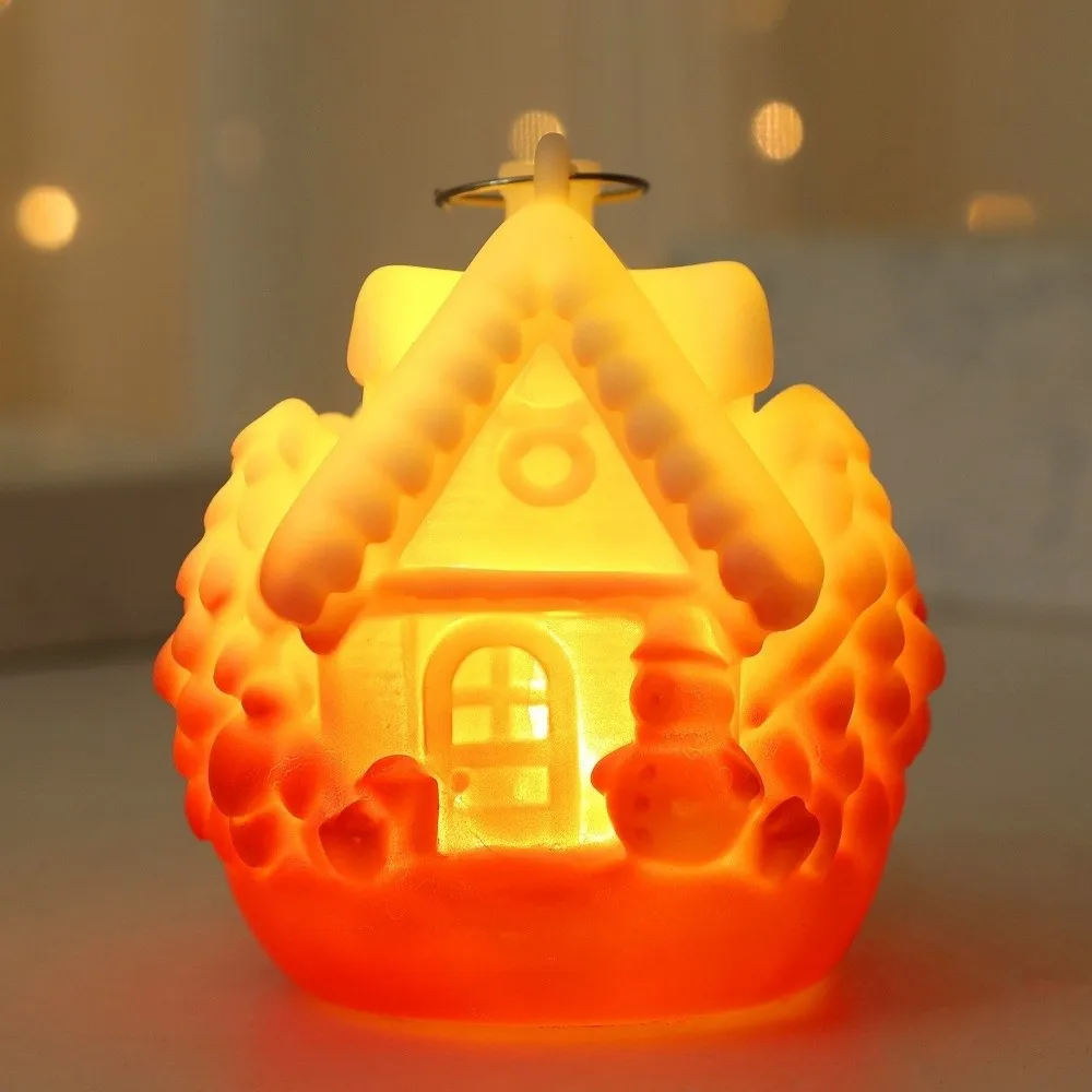 Vinyl Santa Claus Night Light Luminous Glowing Christmas Tree Desktop Lamp Atmosphere Santa Claus Christmas Desktop Ornaments
