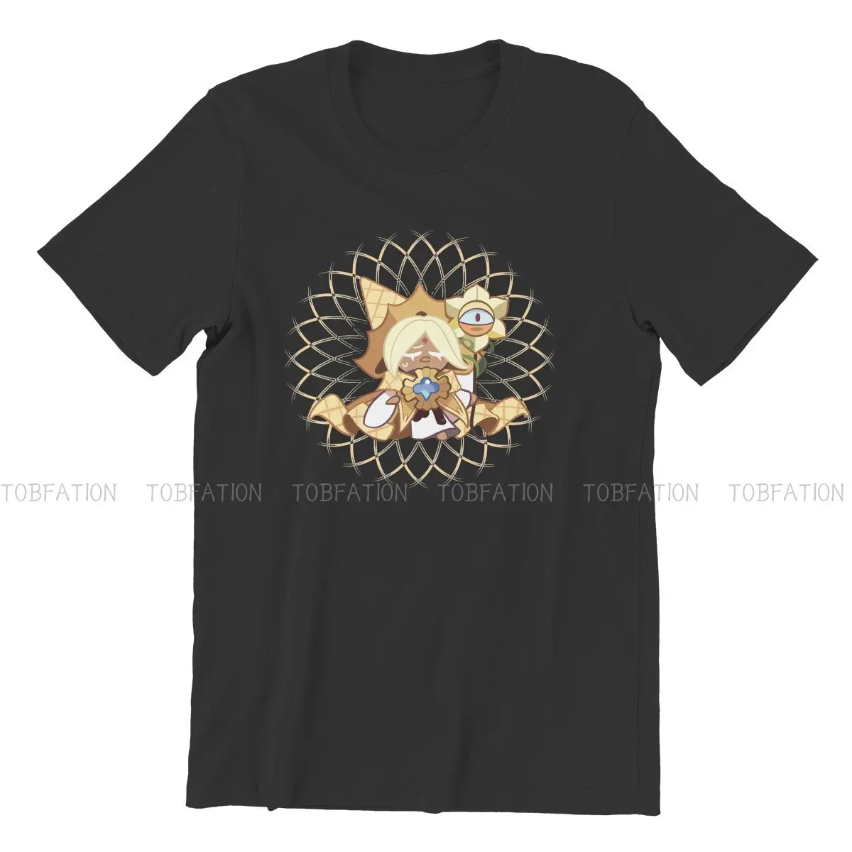 Cookie Run Kingdom Pure Vanilla Cookie T Shirt Punk Men Tees Summer Polyester Clothing Harajuku Crewneck TShirt
