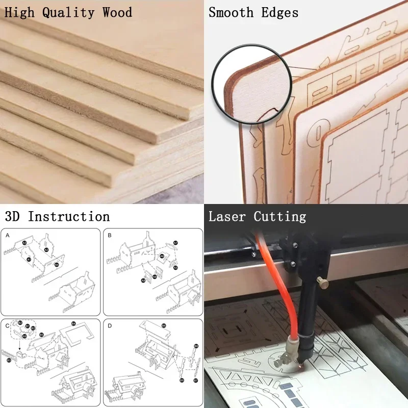 Giocattolo Decora Assemblaggio in legno Puzzle Pistola Fucile AK47 Pistola giocattolo 3D Modello Giocattoli educativi per bambini Adulti Ragazzi Ornamenti Regali