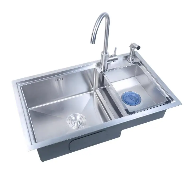 HigLow Step Basin WitBasin In 304 Stainless Steel Manual Table Washing Vegetable Single 7846