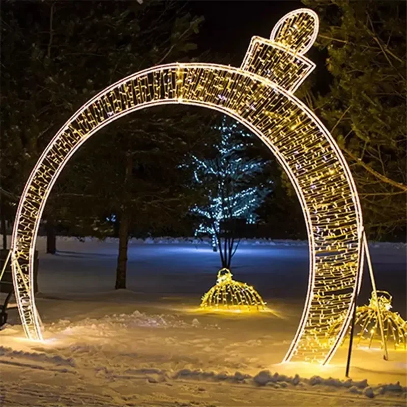 New Holiday Lighting LED Large Arch Outdoor Decoration Durable LED Light Street Decoration Arch