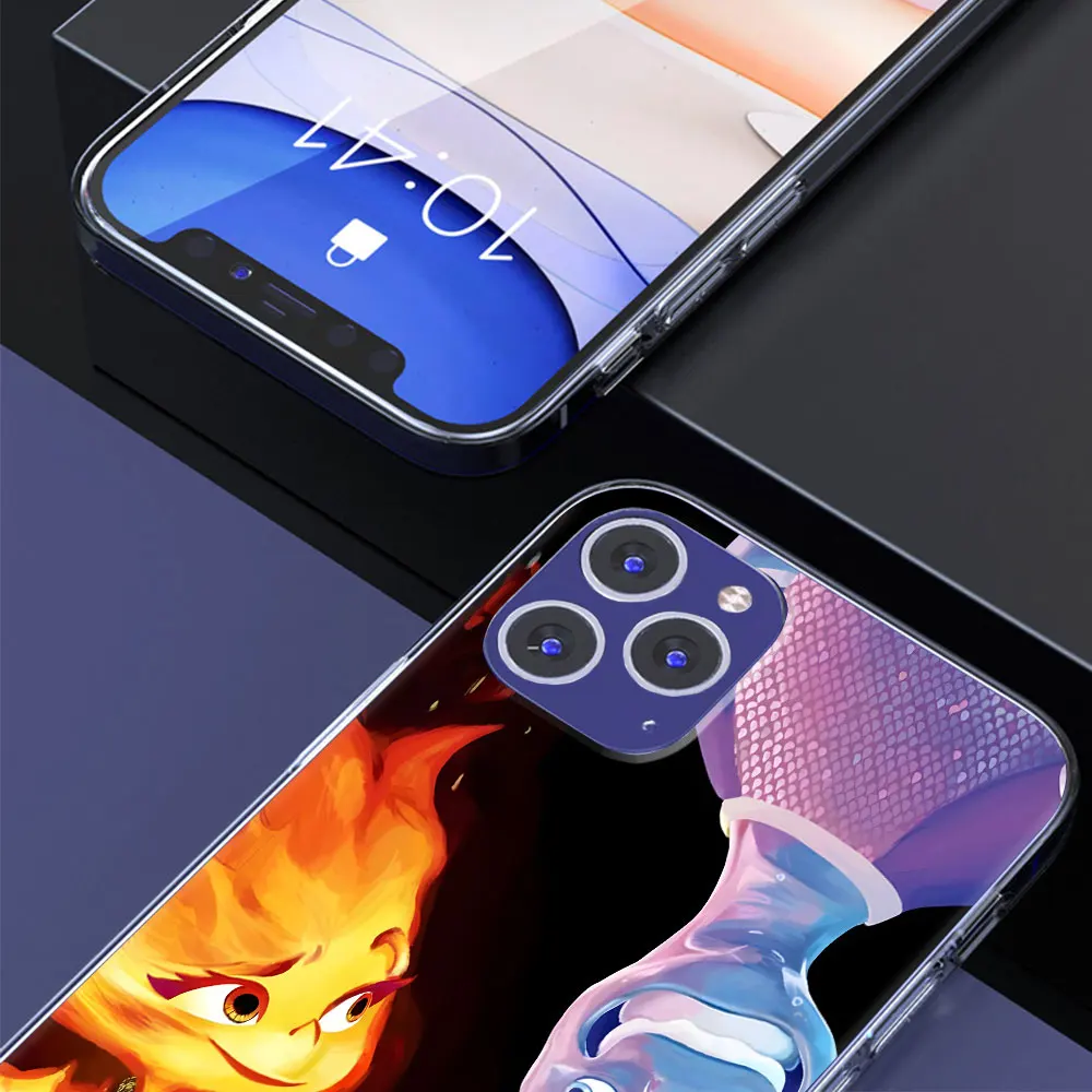 Disney Elemental Case for Apple iPhone 13 11 14 15 Pro Max 7 8 Plus 12 Mini X XS MAX XR Clear Silicone Mobile Phone Bag Cover