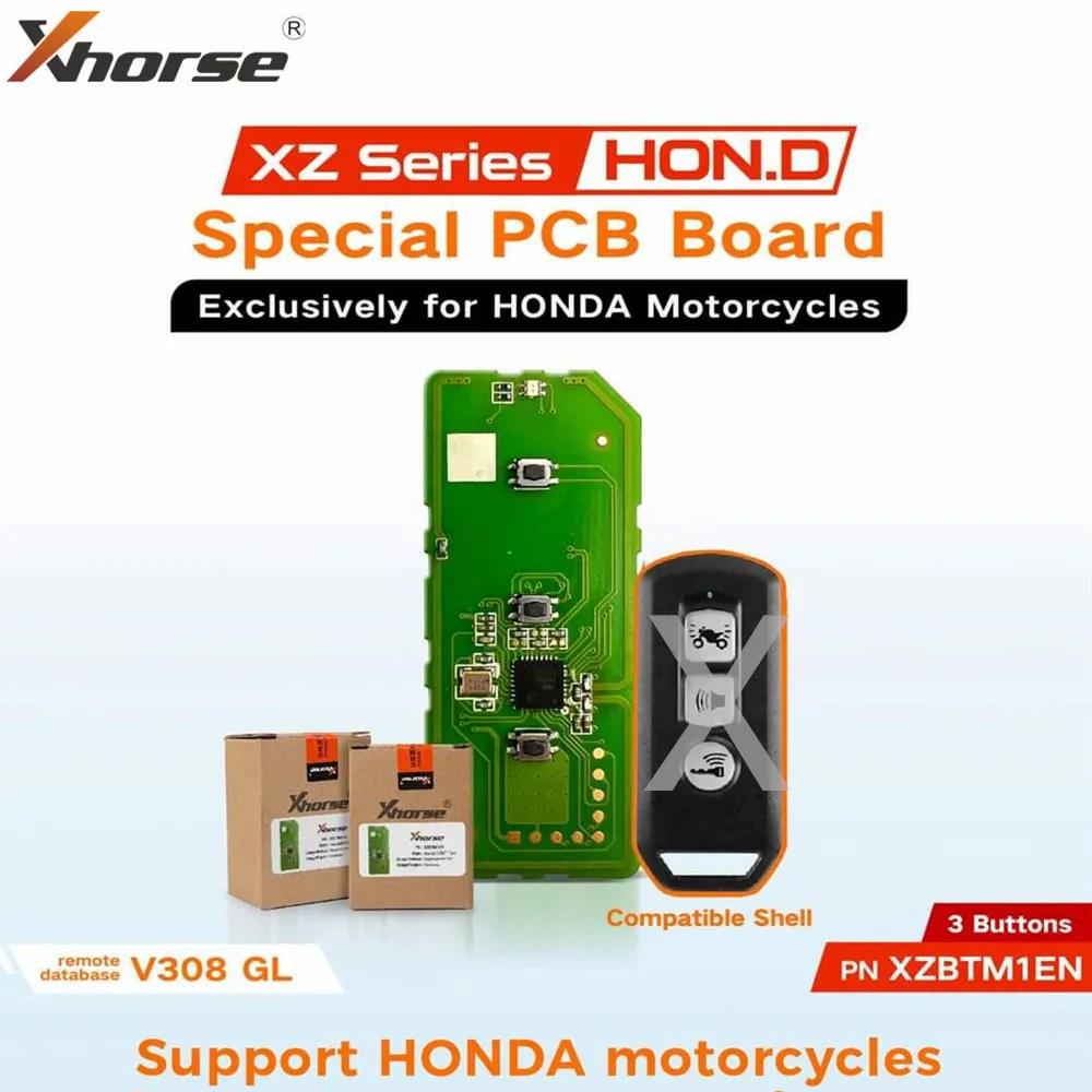 1/3/5pcs Xhorse XZBTM1EN Special PCB Board Exclusively for Honda Motorcycles Key