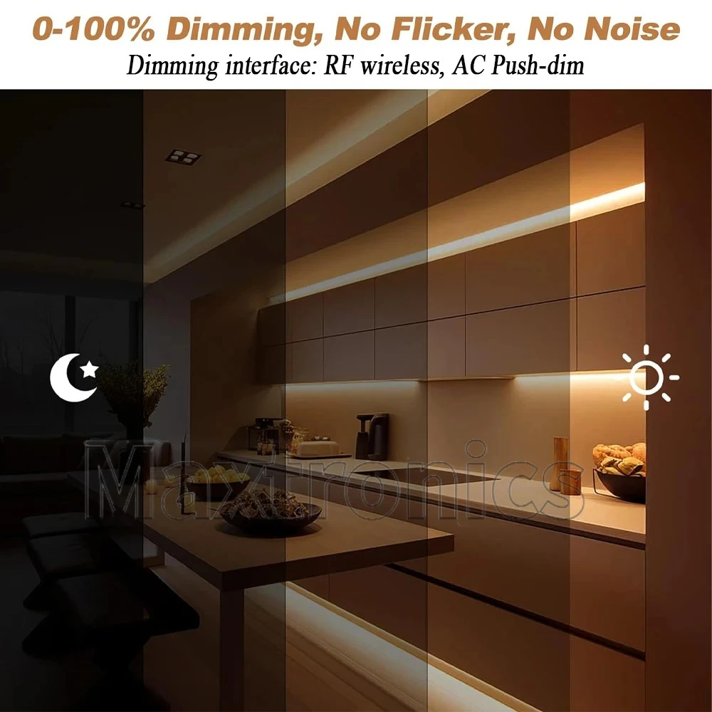 40/75W Dimmable LED Power Supply Skydance DC12/24V Driver Push-dim AC110/220/230V Dimmer Transformer RF Wireless Remote Dimming