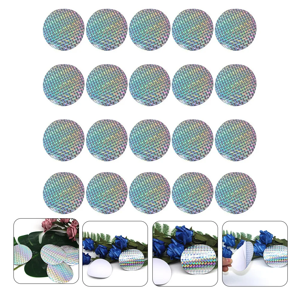 

2 Sets Pvc Reflective Bird Repellent Wafer Scare Pieces Deterrent Expeller For Carports Gardens Trees Balconies Patios Boats