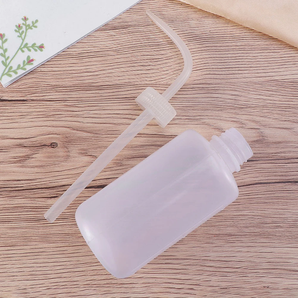 

2pcs White Adjustable Nozzle Squeeze Bottle Leakproof Precision Watering Narrow Spout Plastic Cleaning Bottle Graduated Markings