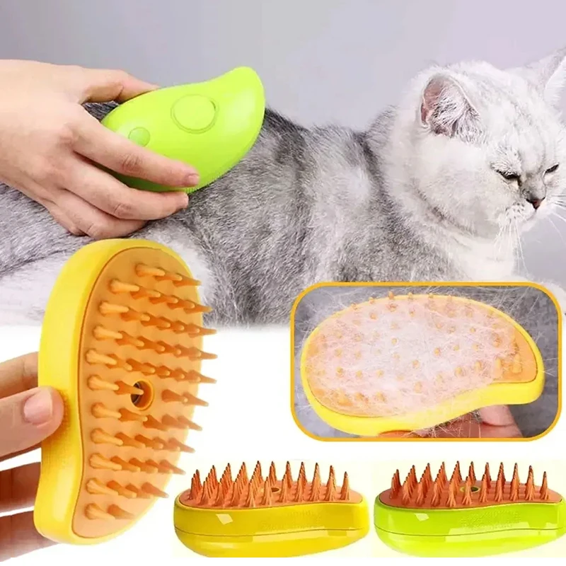 

Cat Dog Steamy Brush Steam Brush Electric Sprayer for Massage Pet Grooming tool Shedding 3 in 1 Electric Sprays Massage Combs