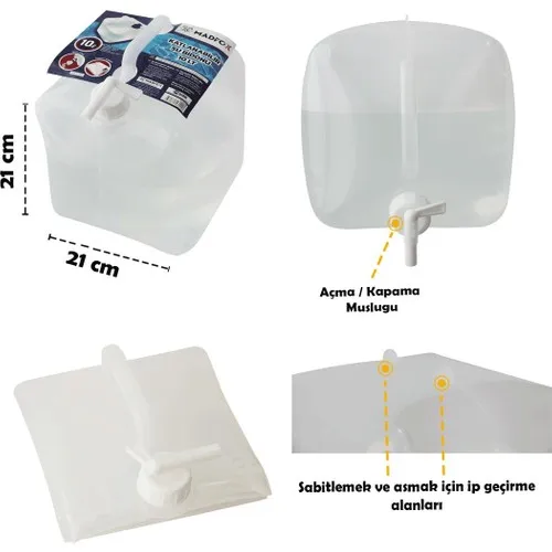 Madtorch-Canettes d'eau pliantes, 10 Lt