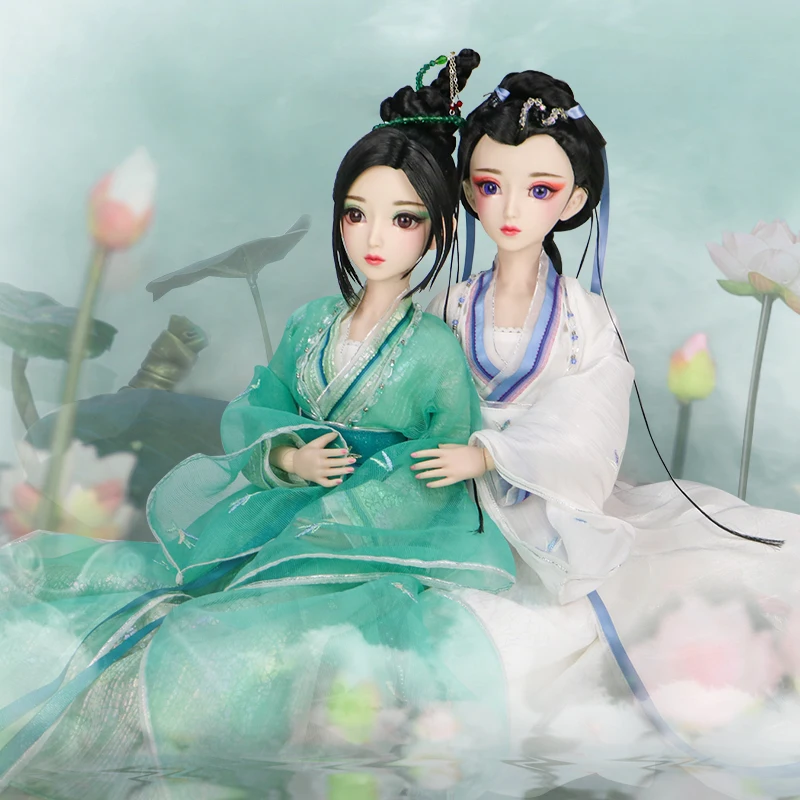 1/3 Doll Chinese cartoon doll White snake Green snake Genuine IP authorization BJD 62cm Ball Jointed Dolls Makeup Girls Toy Gift