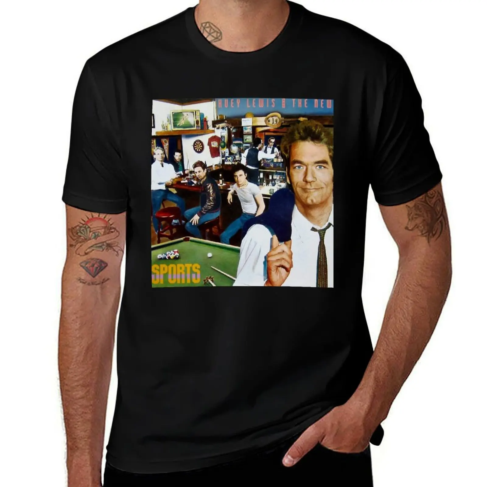 huey sport lewis news 2021 masmei T-Shirt Graphic Print Short Sleeve T-Shirt