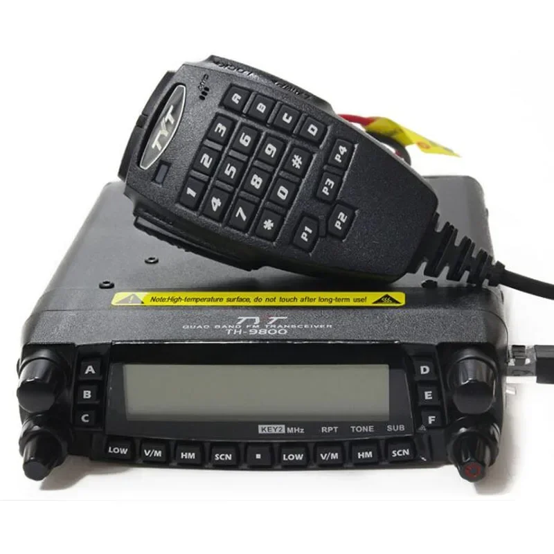TYT TH‑9800 Plus 50W Quad Band Car Mobile Radio 29/50/144/430MHz Dual Display Scrambler Walkie Talkie