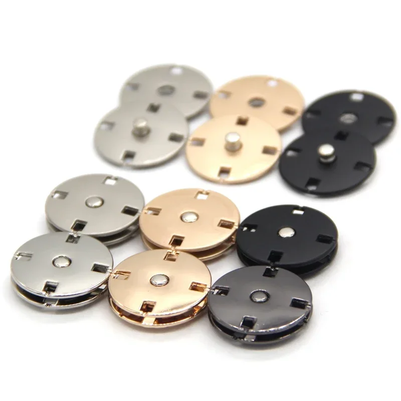 6pcs High Grade Invisible Metal Snap Buttons For Clothes Coat Woolen Jacket Knit Bags Big Anti-light Handmade Decorations