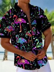 New casual and fashionable outdoor Hawaiian men's top short sleeved shirt plus size versatile high-end printed maple leaf shirt