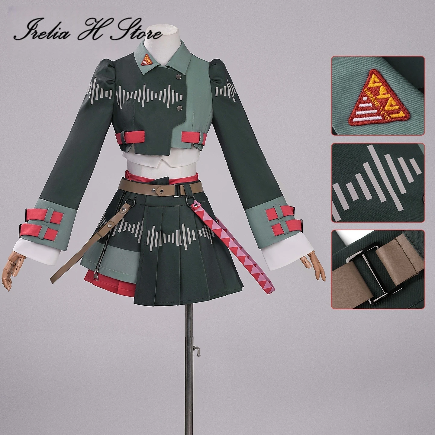 

Irelia H Anime kasane teto Cosplay Costume Kasane Teto JK Dress Female Halloween Costumes