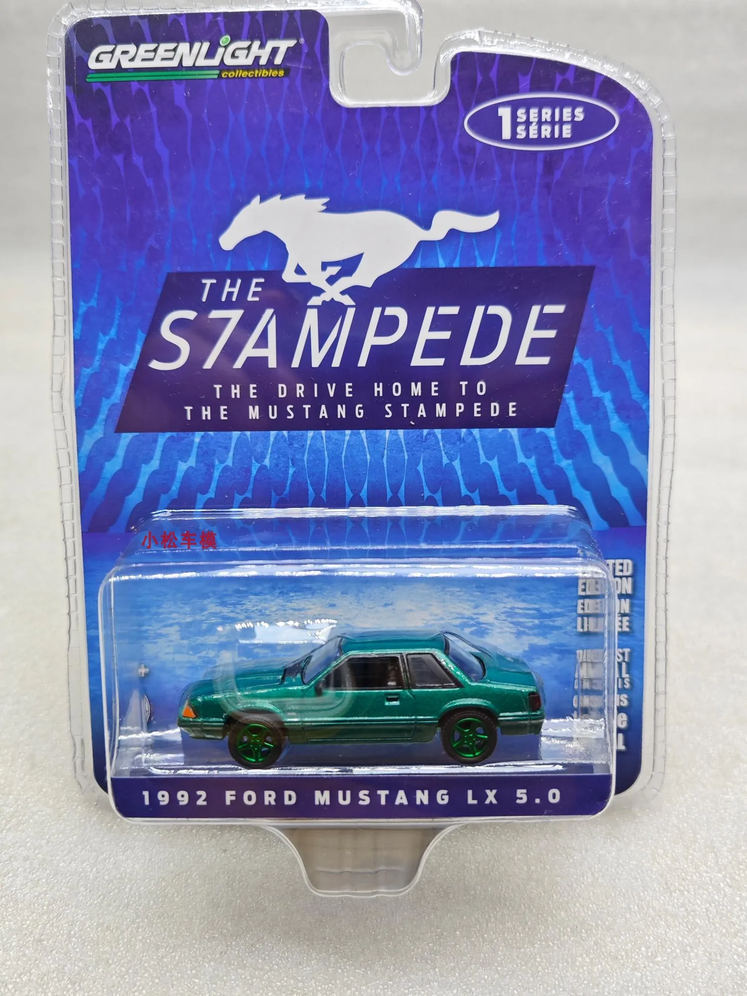

GreenLight 1:64 1992, Ford Mustang LX 5,0, модель автомобиля из сплава, литой мини-автомобиль, детская игрушка в подарок