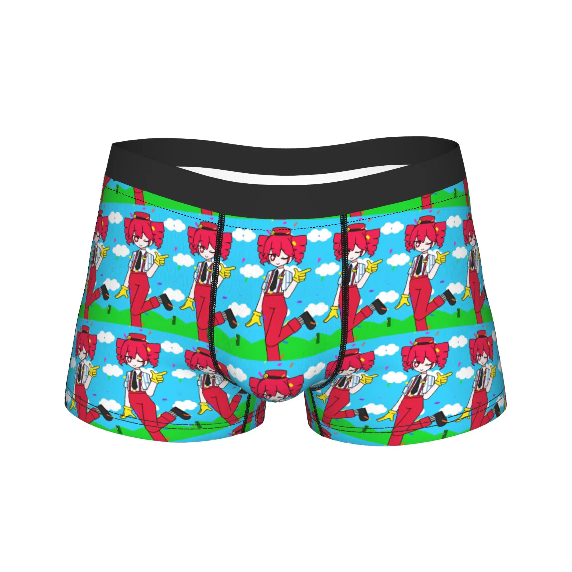 Kasane Teto Character Boxershorts  3D Pouch Underwear Trenky Pattern Shorts Briefs Breathable Men's Panties Plus Size