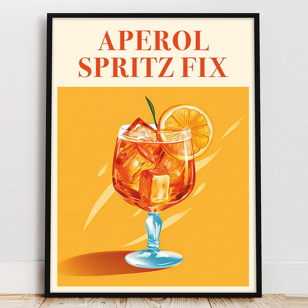 Cocktail Tonic Juice Drinks Bar Vintage Wall Art Canvas Painting Nordic Posters And Prints Wall Pictures For Living Room Decor