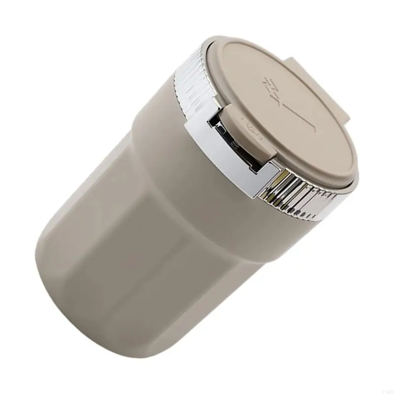  Car Interior Waste Cup with Automatic LED Light and Lidded Design