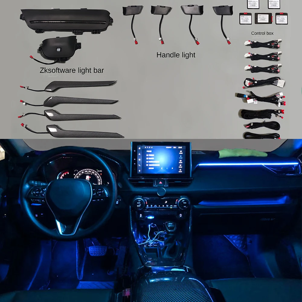 

For Toyota RAV4 Wildlander 64 colors dedicated Atmosphere Light LED Footwell Central control lamp Full car Ambient ligh