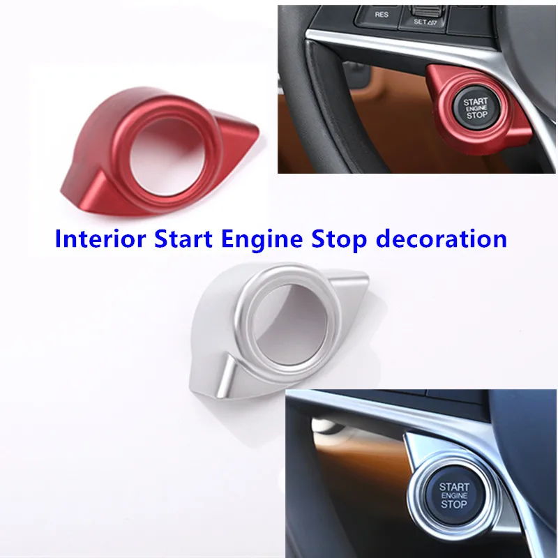 1PCS One Click Start Trim Frame for Alfa Romeo Interior Modified Engine Stop Button ABS Style Chrome 2017 Model