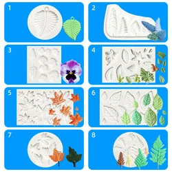 Leaf leaf grass forest silicone mold set Maple leaf hemp leaf petal green leaf DIY chocolate candy mold