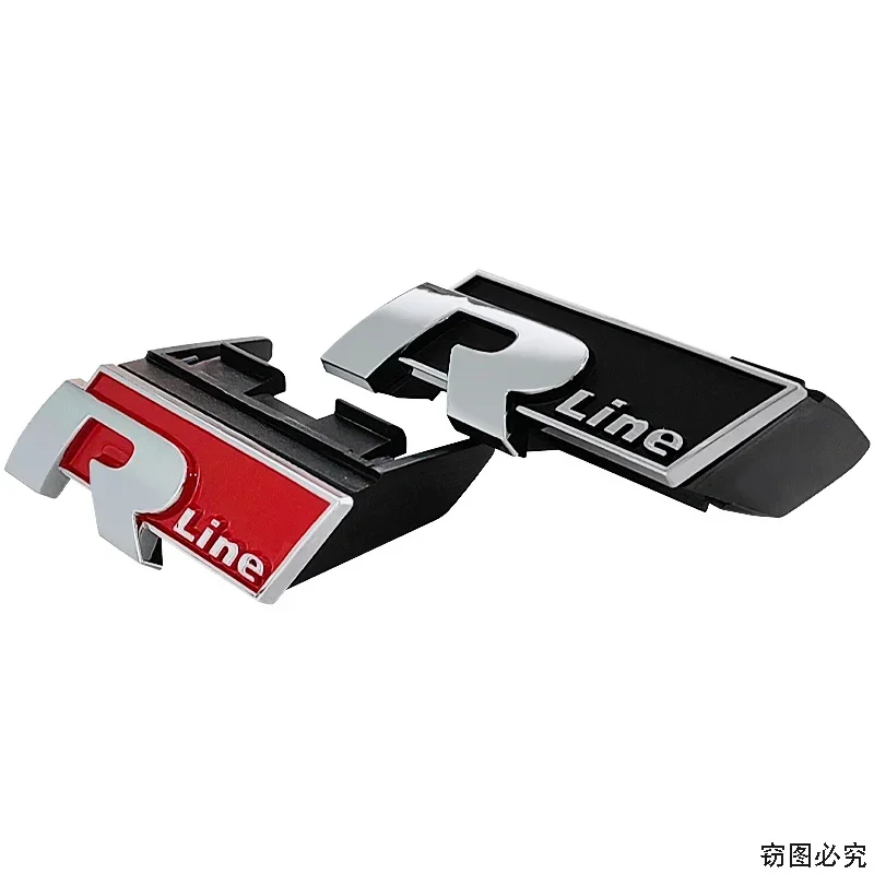 شعار السيارة ABS شعار الشبكة الأمامية لـ R Rline Touareg Polo GTI Golf Tiguan CC Passat R36 Scirocco اكسسوارات السيارات