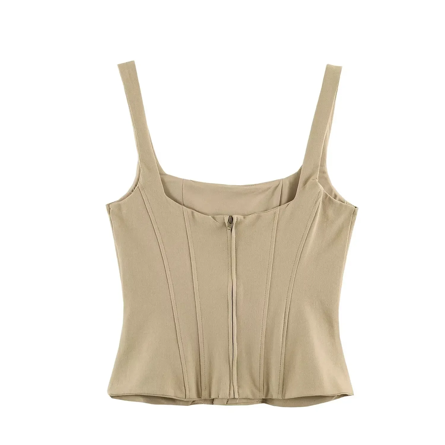 KONDALA Damen Sexy Schickes Korsett-Top mit Vintage-Knöpfen, Schlanke Weste, Neu 2026, Sommer-Trend, Street-Style Party-Trägerweste – Detail 4