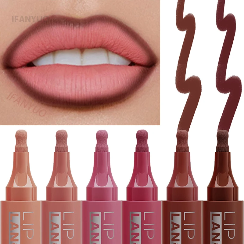 Kosmetik-Lipliner, wasserfest, flüssiger Lipliner-Stift, matt, aufpolsternd, schnell trocknend, Lippenstift-Marker, Umriss-Kontur-Make-up