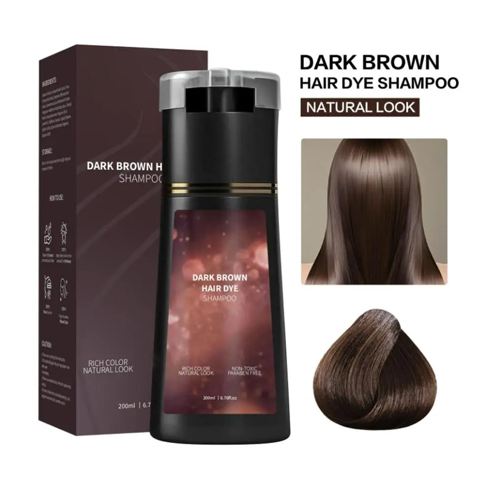Hair Dye Shampoo Hair Darkening Deep Nourishing Black Hair Dye Shampoo Natural Herbal Dye Shampoo For Gray Hair - view 5