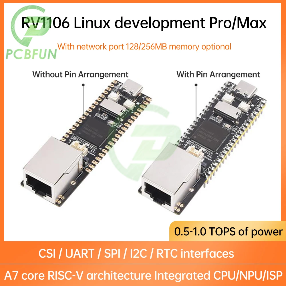 Luckfox Pico Pro Max Linux RV1106 Rockchip AI Board ARM Cortex-A7/RISC-V better than Raspberry Pi Pico