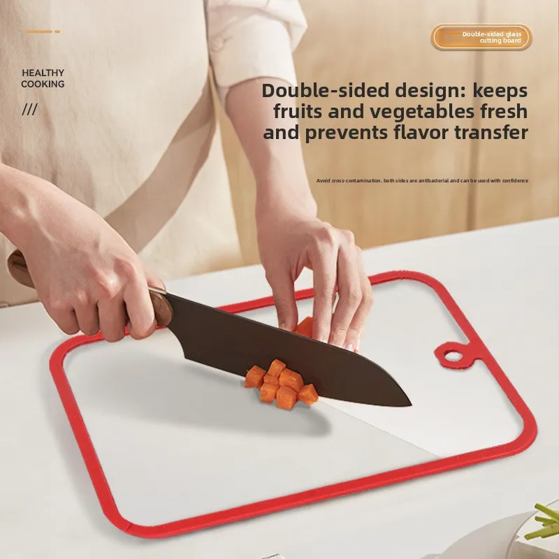LMM mildew-proof tempered glass cutting board cut fruit cutting board pad kitchen household