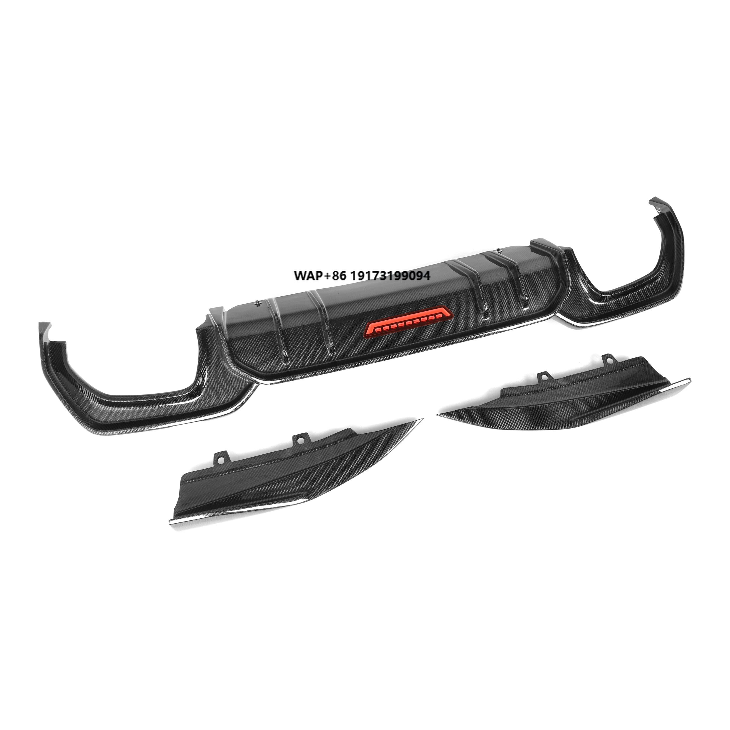 

G20 Carbon Fiber Rear Diffuser Lip With Light for 3 Series G20 G28 Sport 2019-2021 AO Style Rear Bumper Lip Splitters