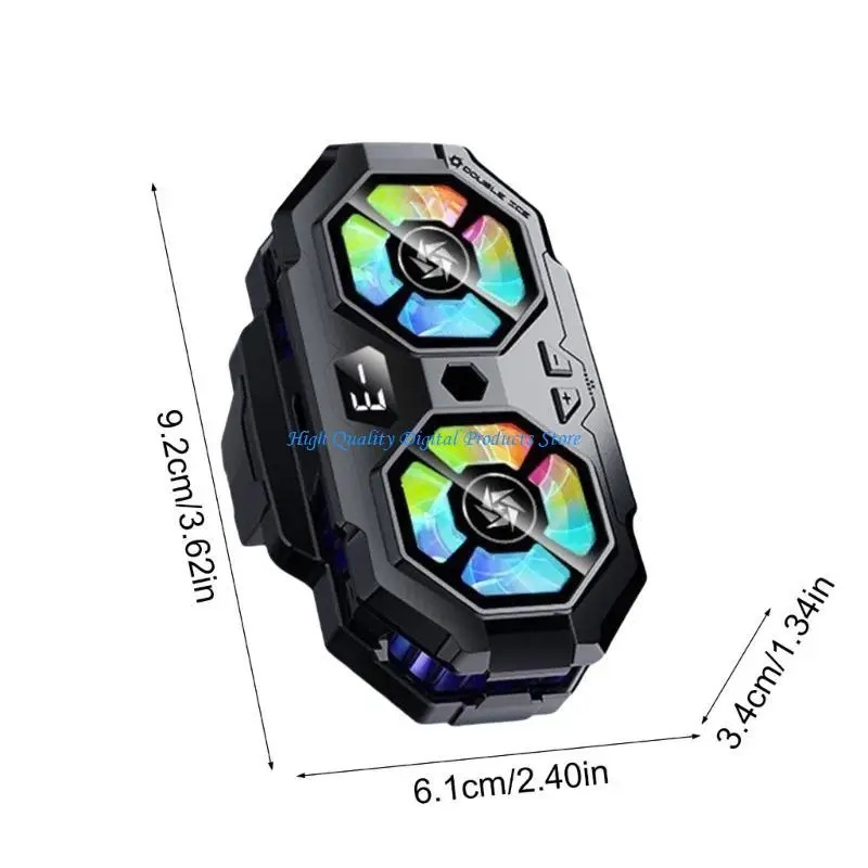 U2JE Semiconductor Heat Sink Back Clip 3 Gear Adjustable Cooling Fan with Stand