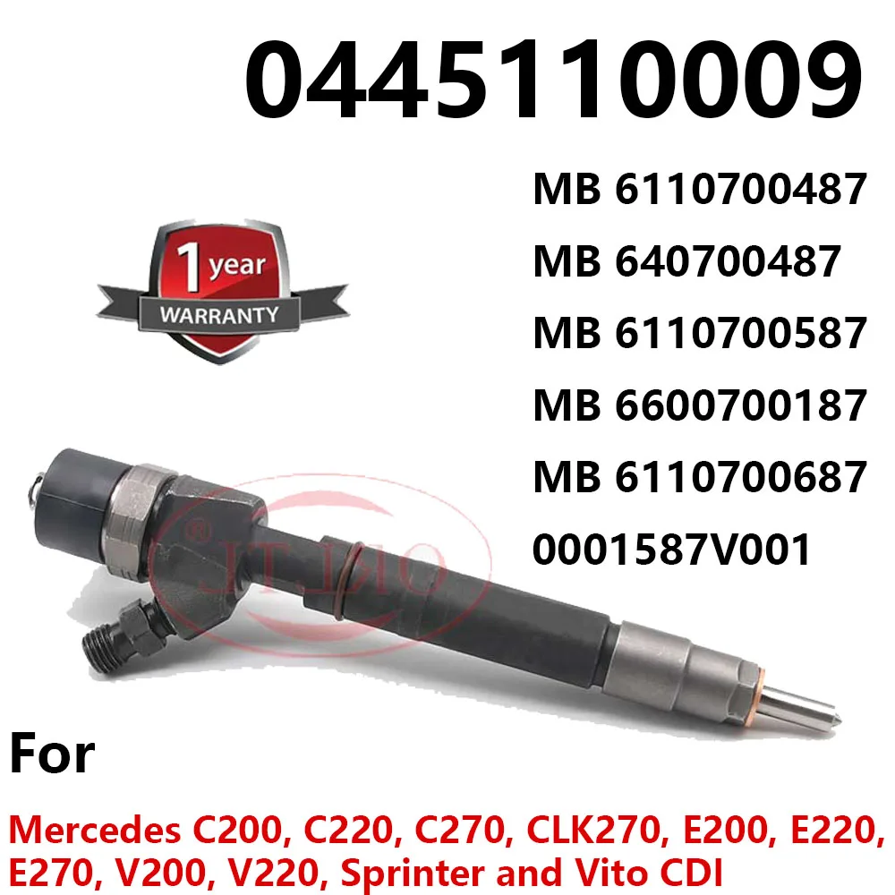 

0445110009 FUEL INJECTOR NOZZLE 0 445 110 009 OEM A6110700587 640700487 6110700587 For Mercedes Benz C200,C220,C270,E200,E220