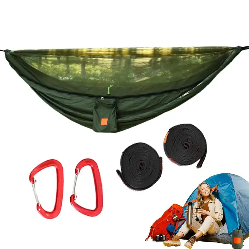 

Hammocks For Camping Outside Camping Hammock With Fly Net Quick-Setup Pop Up Equipment Hangable For Friends Family Father