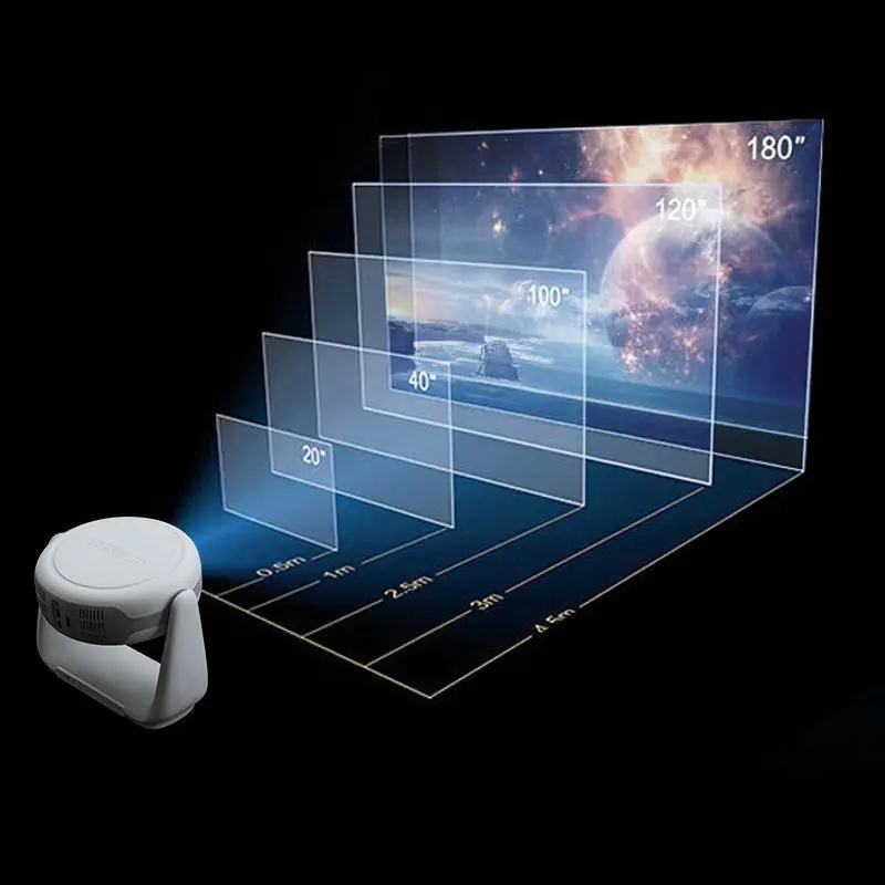 Yinzam K1 Native 1080P 400ANSI Video Projector Auto Focus & Keystone BT5.2 WIFI6 Allwinner H713 Home