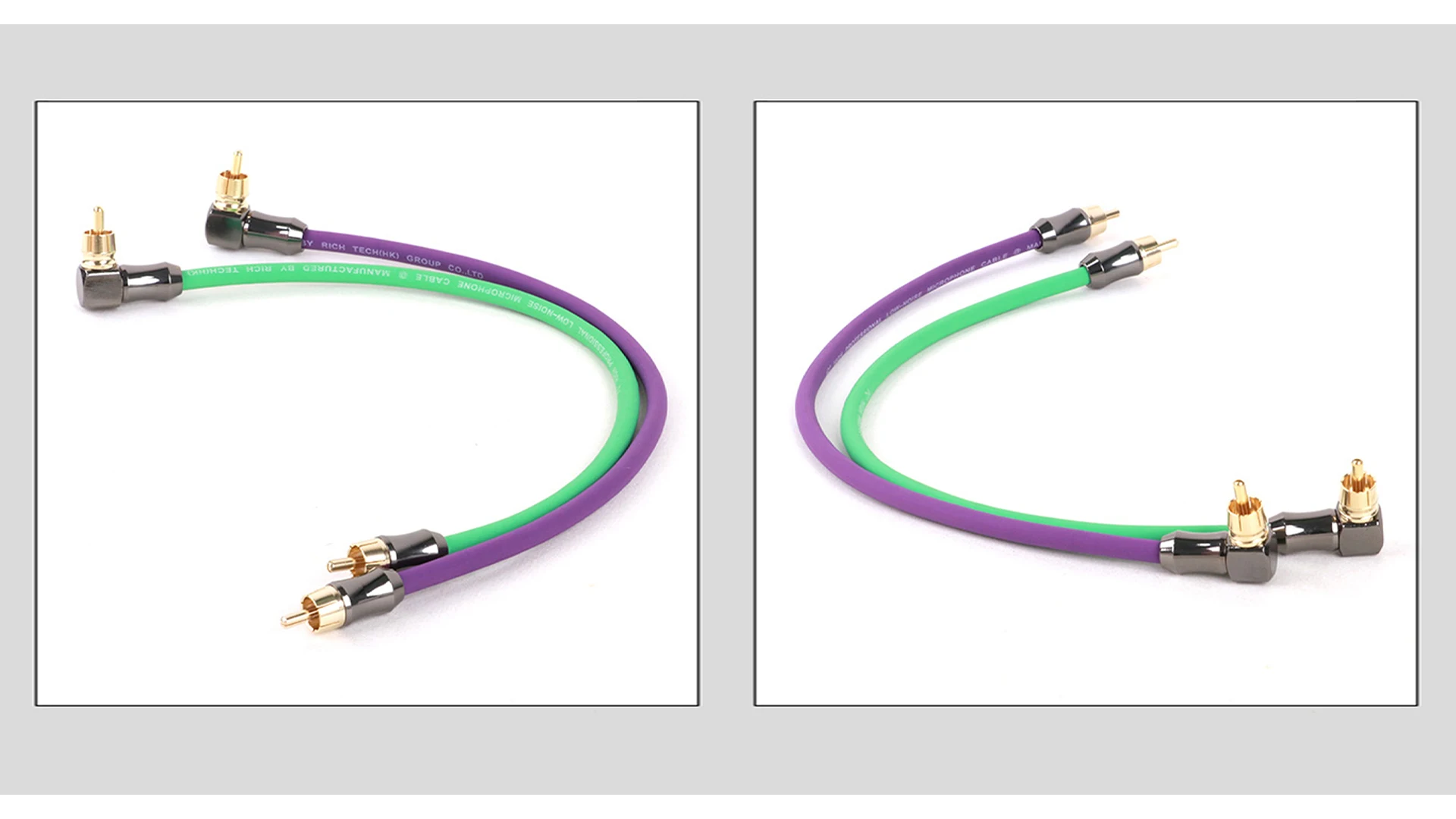 1 Paar RCA-Audio kabel rechtwinklig 2 RCA zu gerade 2 RCA-Farb kabel 4n OFC Stecker zu Stecker für Verstärker DAC TV Car Audio – Detail 6