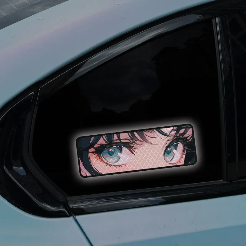 

waterproof and sunscreen durable high quality piece of reflective beautiful girl eye killing night reflective car sticker