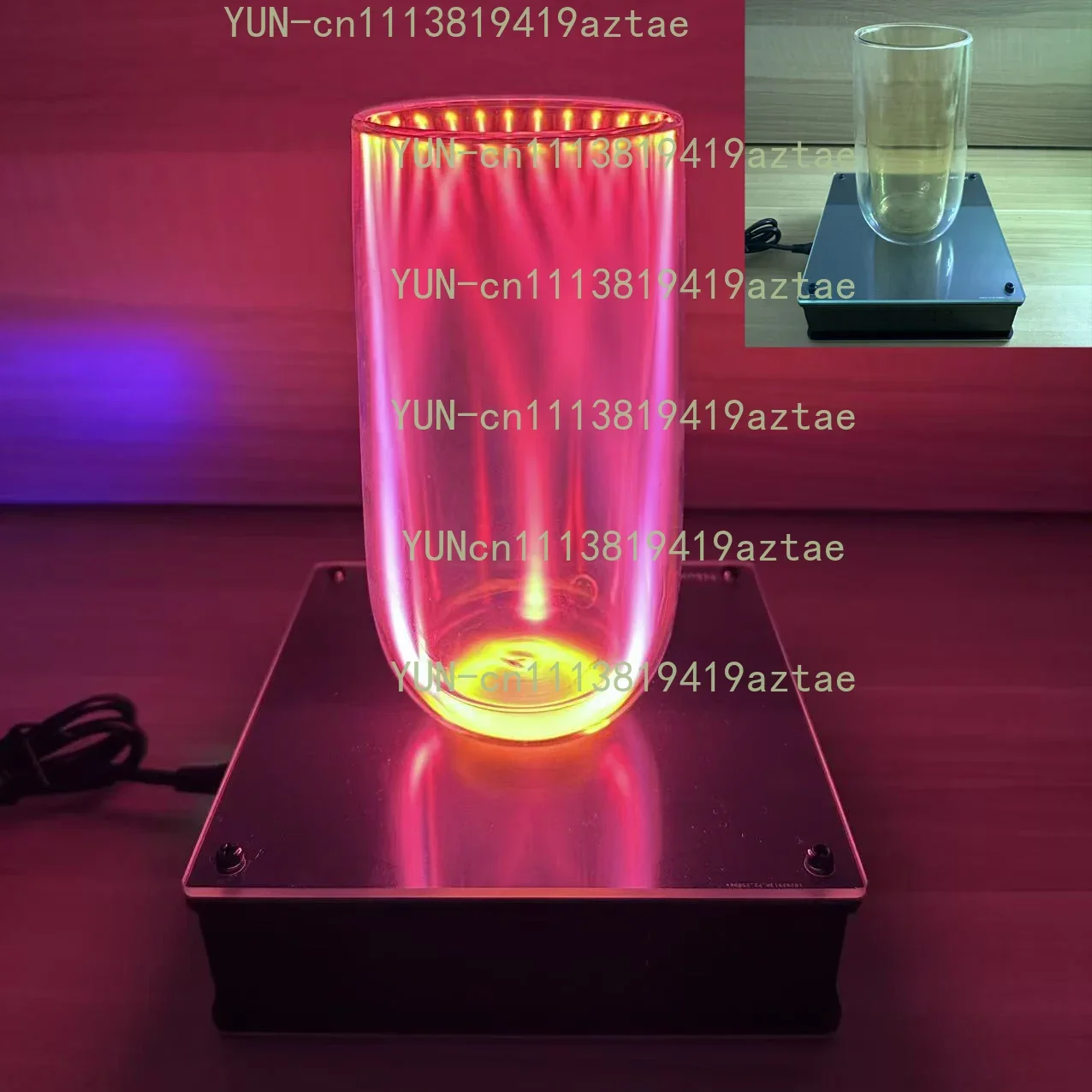 High-tech cup bar wireless luminous glass beer cups element ion  electronic transition