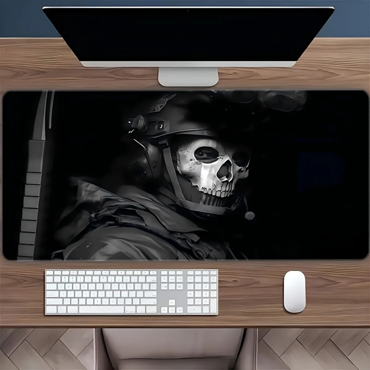 Ghost Skull Special Forces Gaming Extended Mouse Pad Durable Non-Slip Rubber Desk Mat
