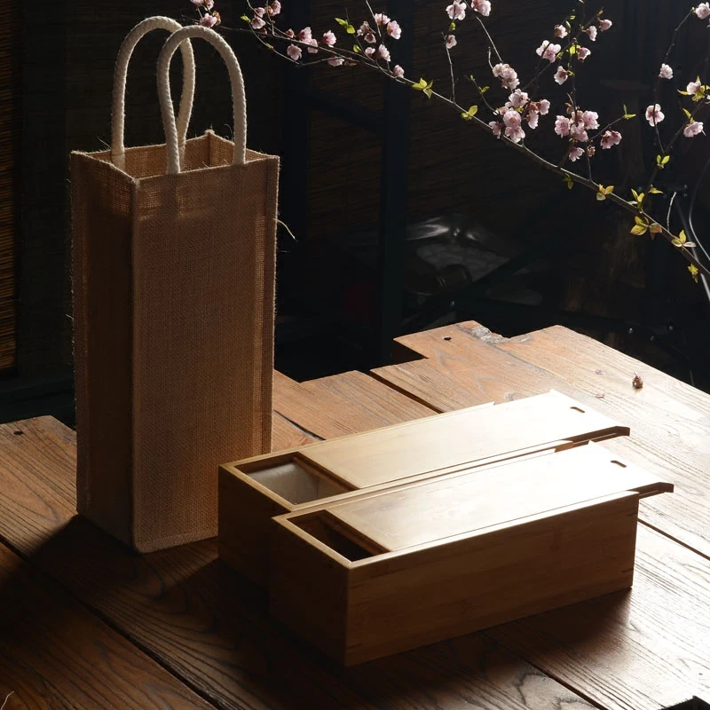 Natural Bamboo Craft Jewelry Case Holder, Rectangular Book Roll Box