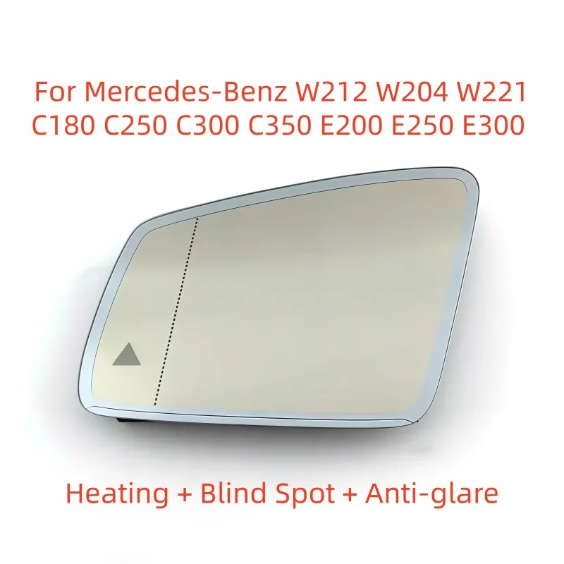 For Mercedes-Benz W212 W204 W221 C180 C250 C300 C350 E200 E250 E300 Auto Dimming Heated Blind Spot Warning Rear Mirror Glass