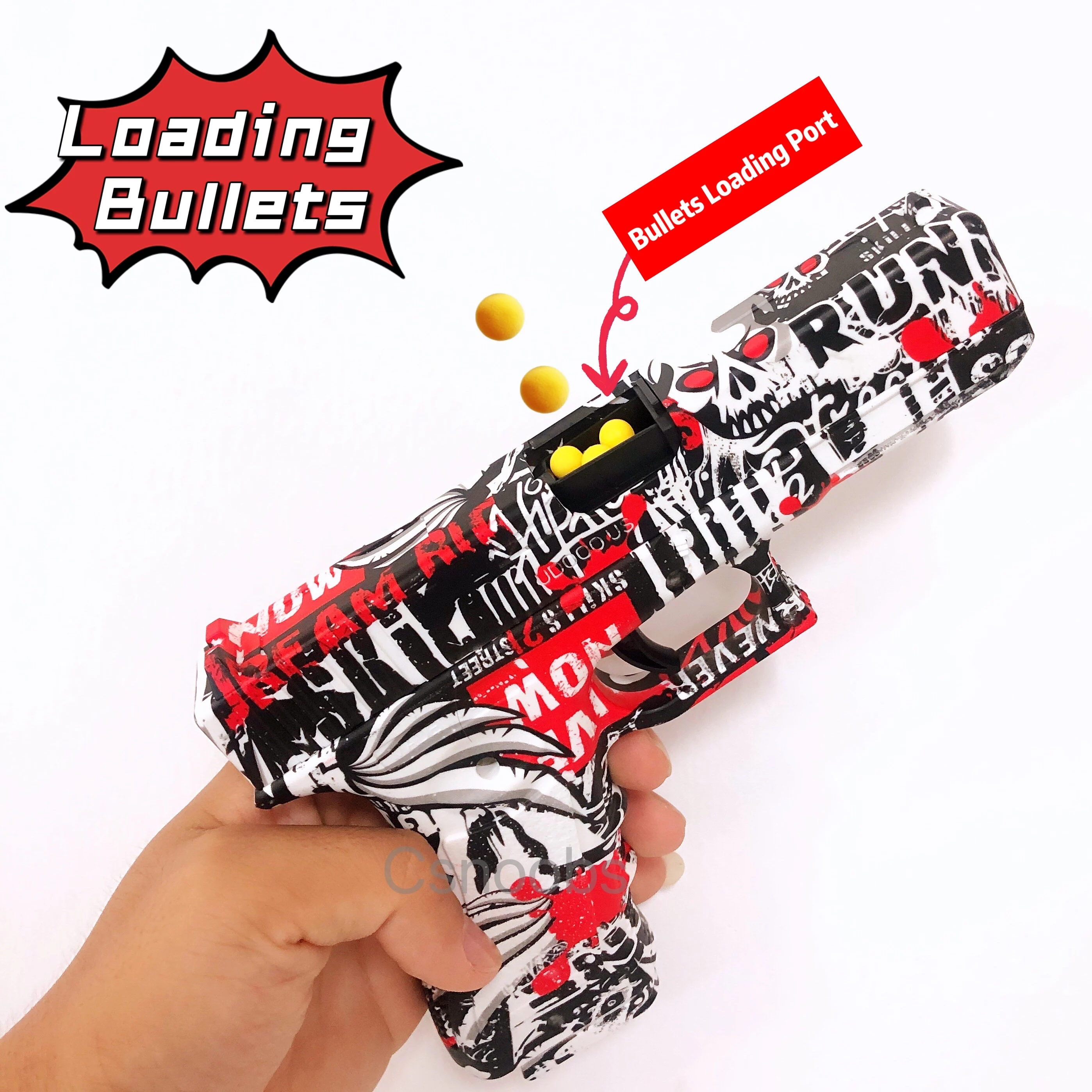 Double Bullet Types G17 Manual Loading Toy Guns Safety Bullet Gun CS Outdoor Weapon Shooting Game Birthday Gift  for Kids Adult