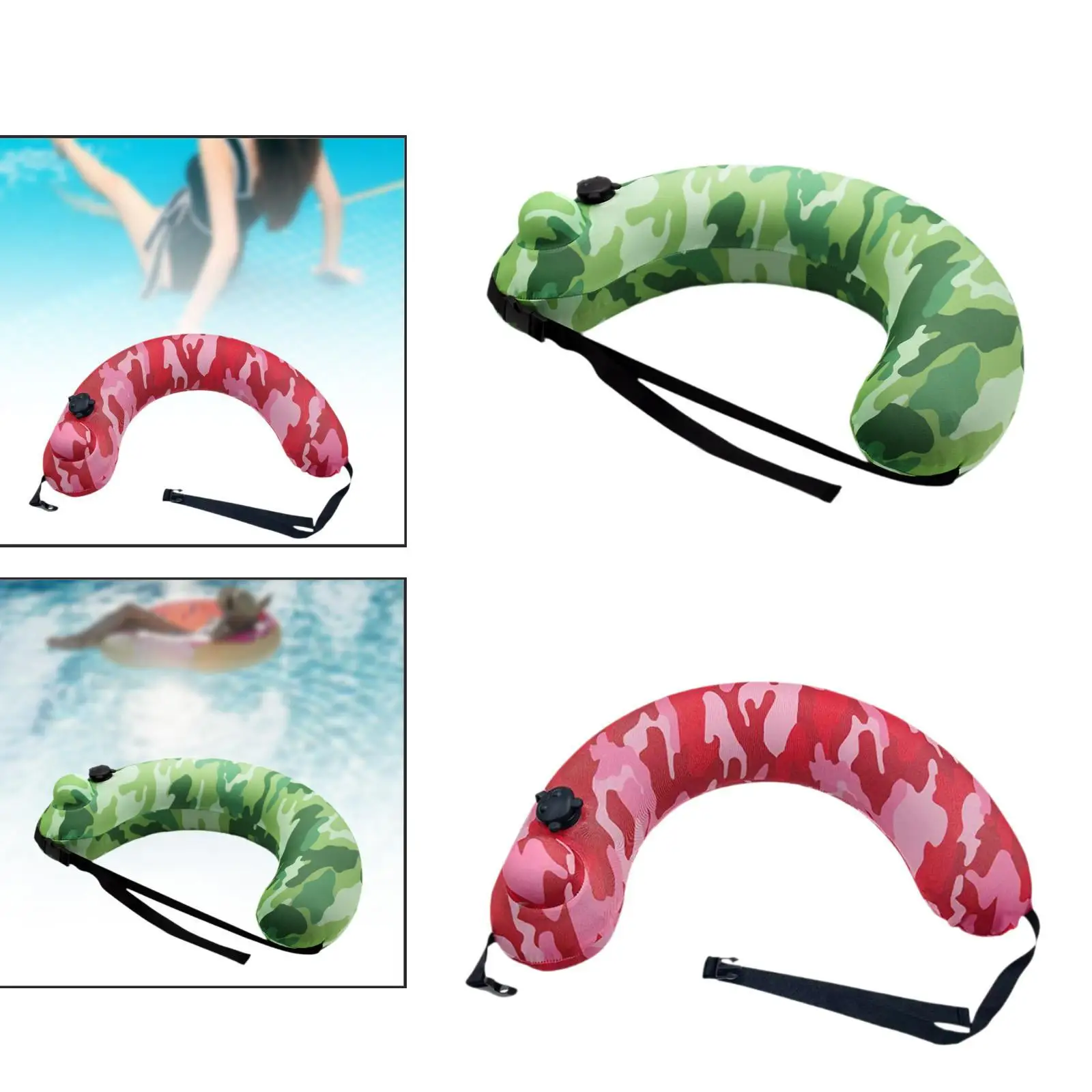 

Inflatable Swim Belt Multifunctional Waist Floatation Belt with Buckle and Rope Lightweight Pool Float for Summer Swimming Pool