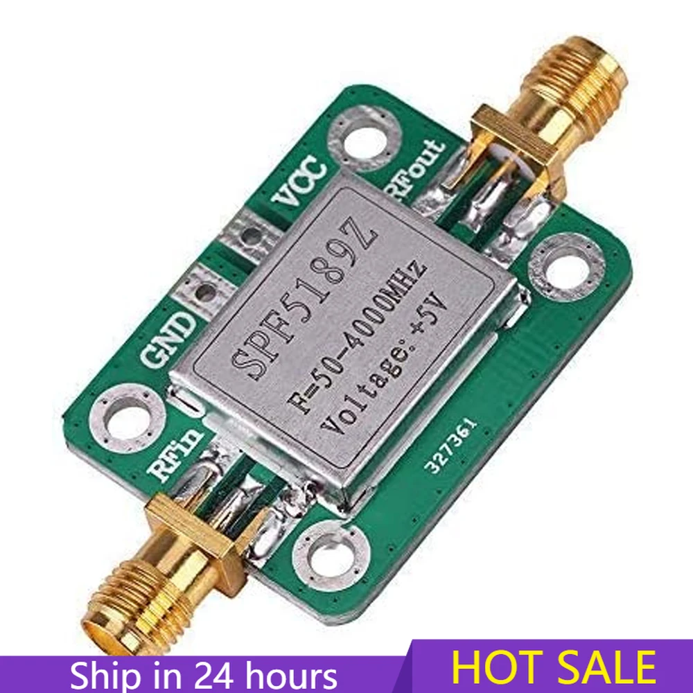 SPF5189 with Shielding Shell RF Signal Receiver Low Noise Wideband Radio Frequency LAN 50-4000MHz NF=0.6dB Amplifier Module